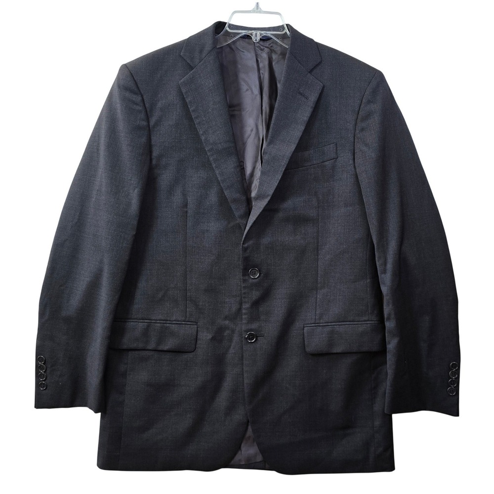 Brooks Brothers 1818 Madison Blazer 39L Charcoal Estrato Tralbaldo Wool USA READ